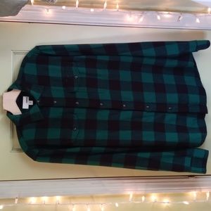 Men's Sonoma Small classic green black check flannel